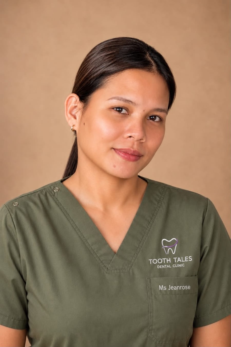 Ms Jeanrose, dental assistant at Tooth Tales Dental Clinic